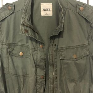 Mudd Army green military style jacket,